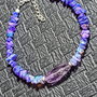 Bratara argint opal de foc etiopian brut ametist nugget fatetat boho chic trendy - Transport gratuit
