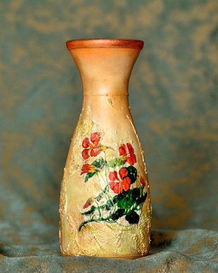 Vaza decorata manual, unicat- Condurul doamnei