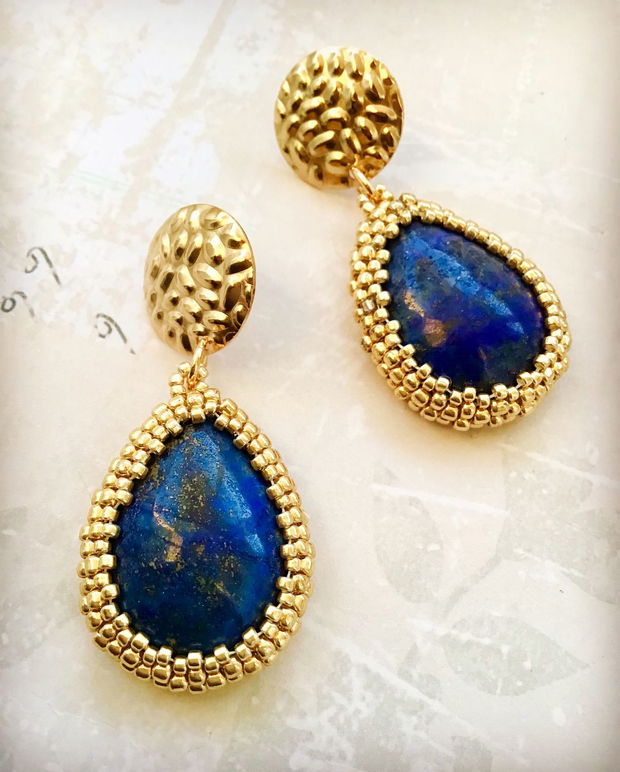 Cercei Vintage Lapis lazuli