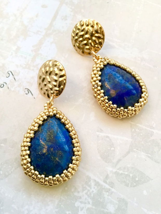 Cercei Vintage Lapis lazuli