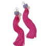 Cercei ciucuri fucsia