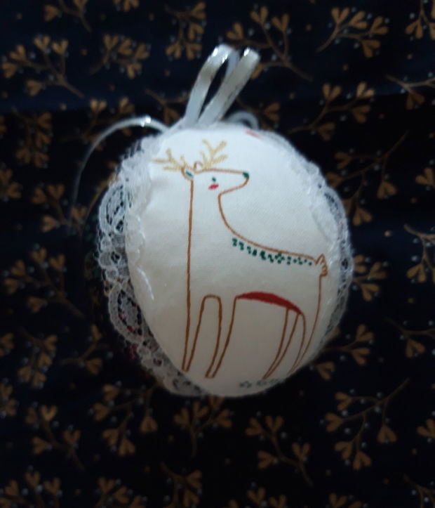 Glob handmade craciun colectia Reindeers din bumbac