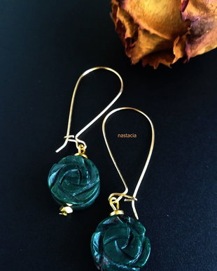 cercei agate indiene flori