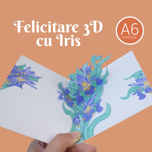 Felicitare 3D cu Iris