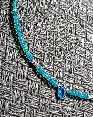 Colier argint opal de foc etiopian apatit lant argint minimalist boho chic trendy - Transport gratuit
