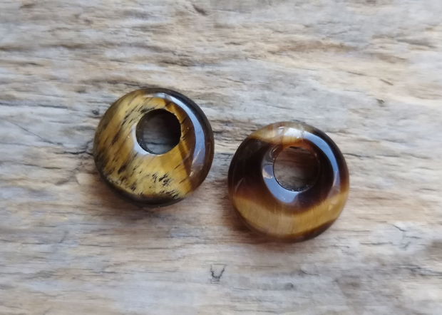 Ochi de tigru, donut, 18 mm (2 buc)