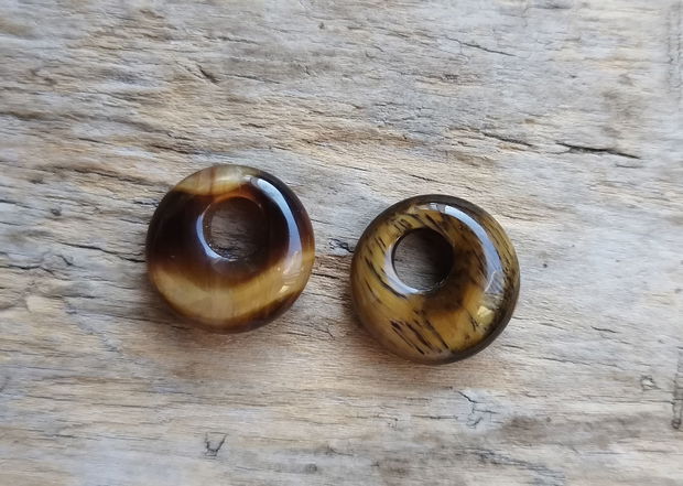 Ochi de tigru, donut, 18 mm (2 buc)