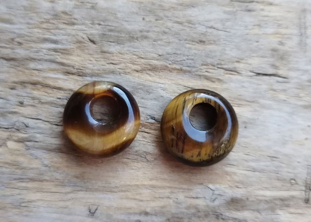 Ochi de tigru, donut, 18 mm (2 buc)