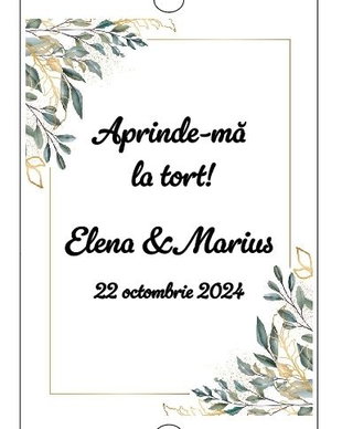 Eticheta artificii tort/ Artificii tort cu eticheta personalizata
