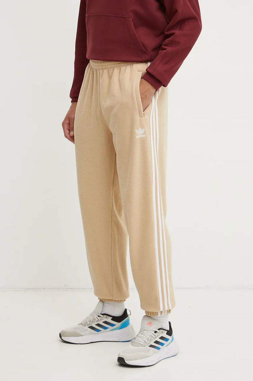 adidas Originals pantaloni de trening culoarea bej, cu imprimeu, IZ2490