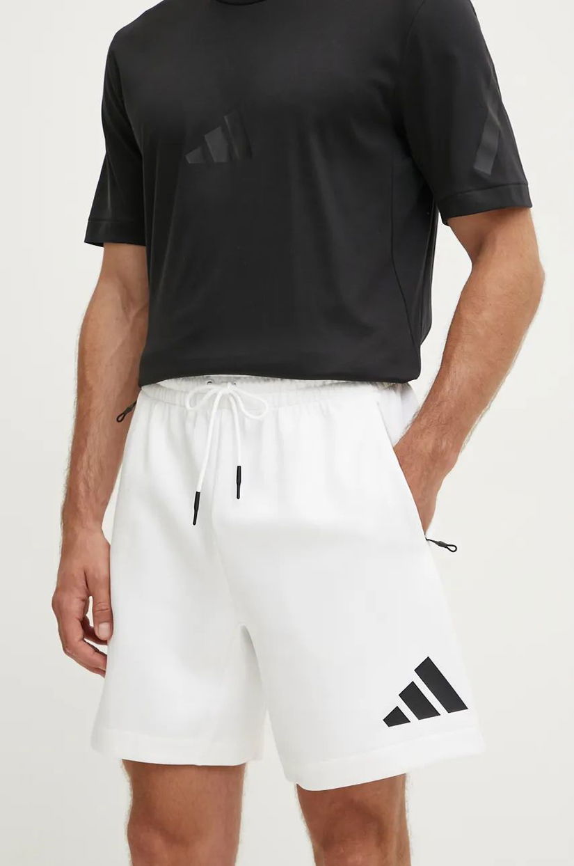 adidas pantaloni scurti ZNE barbati, culoarea alb, JJ4893