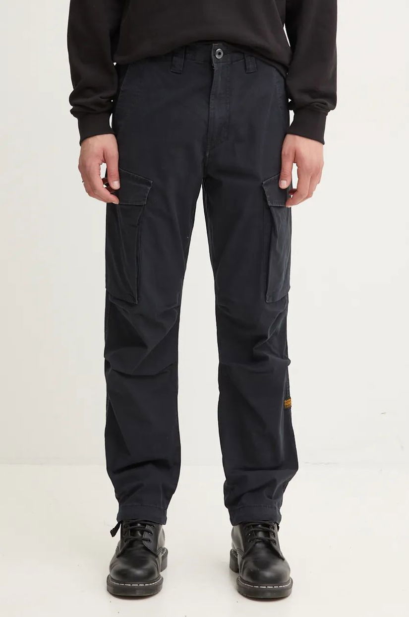 G-Star Raw pantaloni barbati, culoarea negru, cu fason cargo, D24309-D729