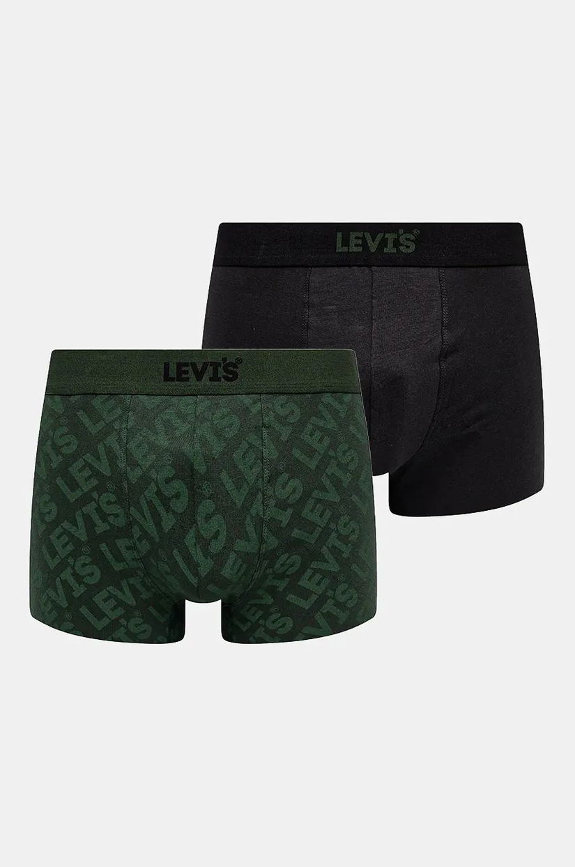 Levi's boxeri 2-pack barbati, culoarea verde, 37149-1011