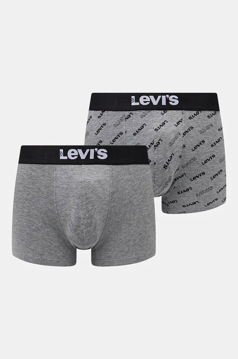 Levi's boxeri 2-pack barbati, culoarea gri, 37149-0938