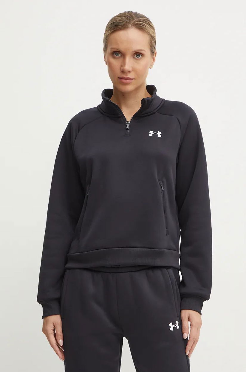 Under Armour bluza Armour Fleece Pro femei, culoarea negru, neted, 1386505