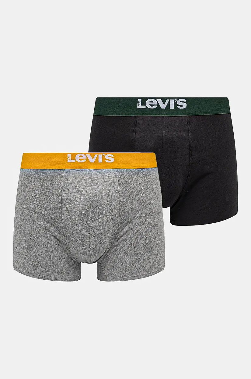 Levi's boxeri 2-pack barbati, culoarea gri, 37149-1003