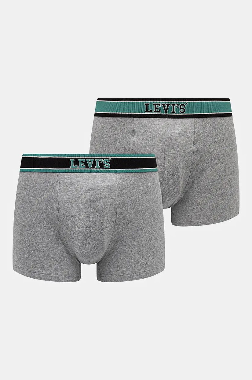 Levi's boxeri 2-pack barbati, culoarea gri, 37149-1019