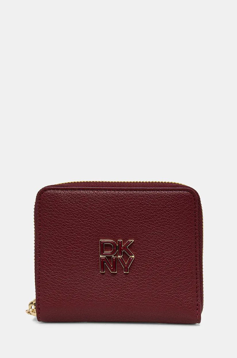 Dkny portofel de piele femei, culoarea bordo, R43ZKF83