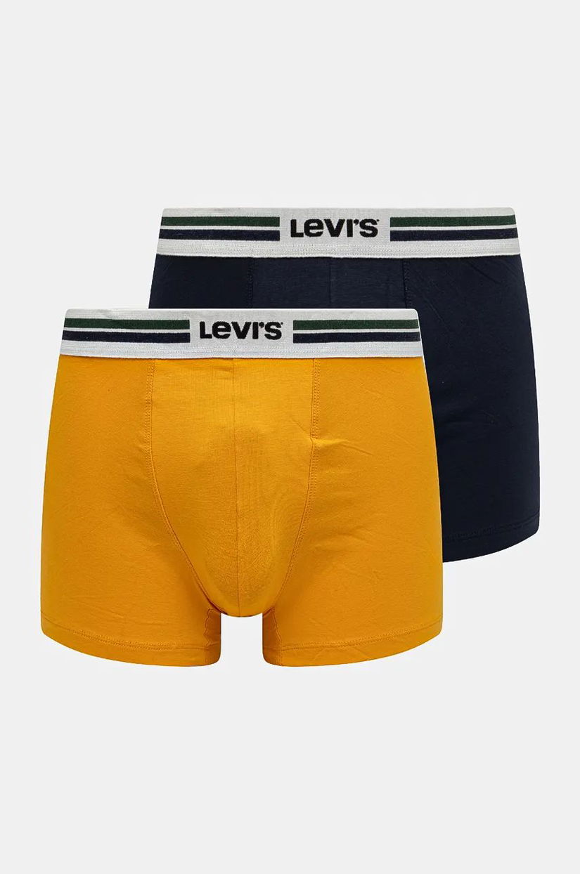 Levi's boxeri 2-pack barbati, culoarea galben, 37149-1005