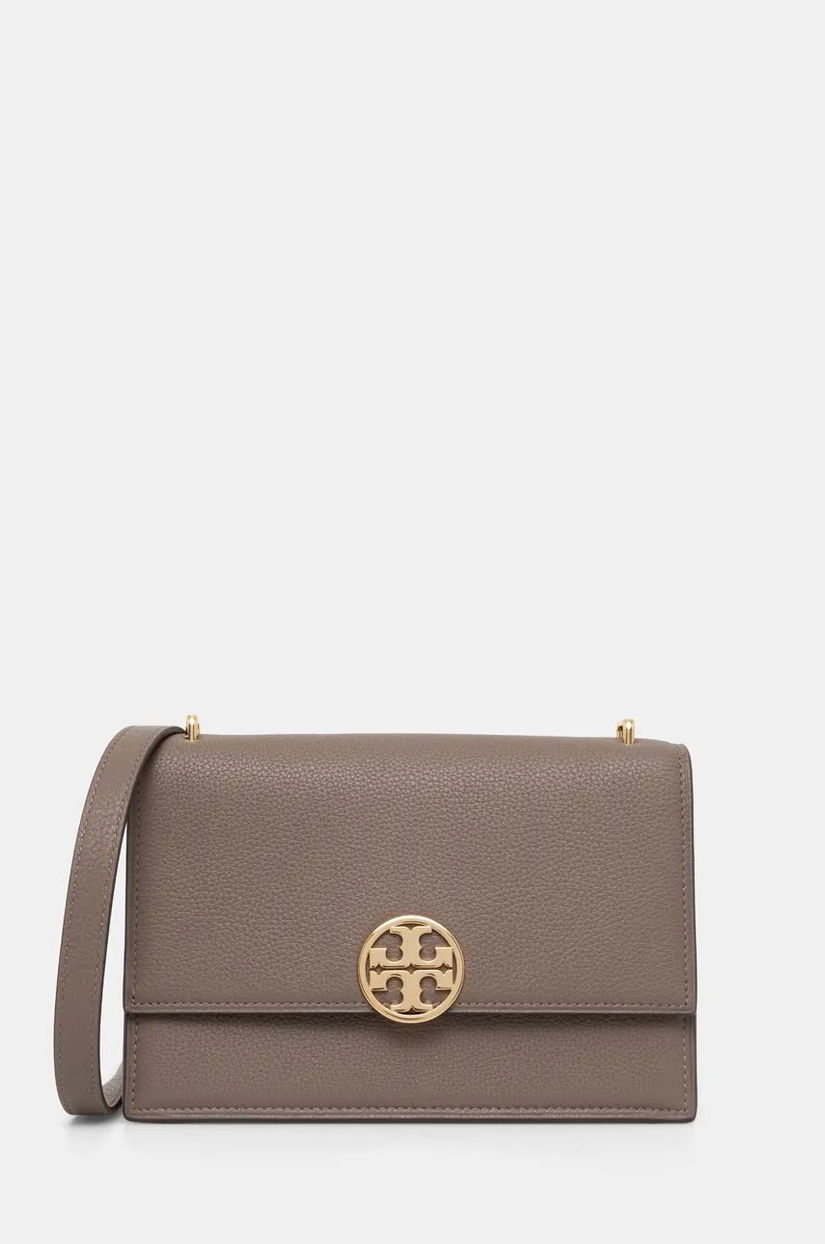 Tory Burch poseta de piele Miller culoarea maro, 154675