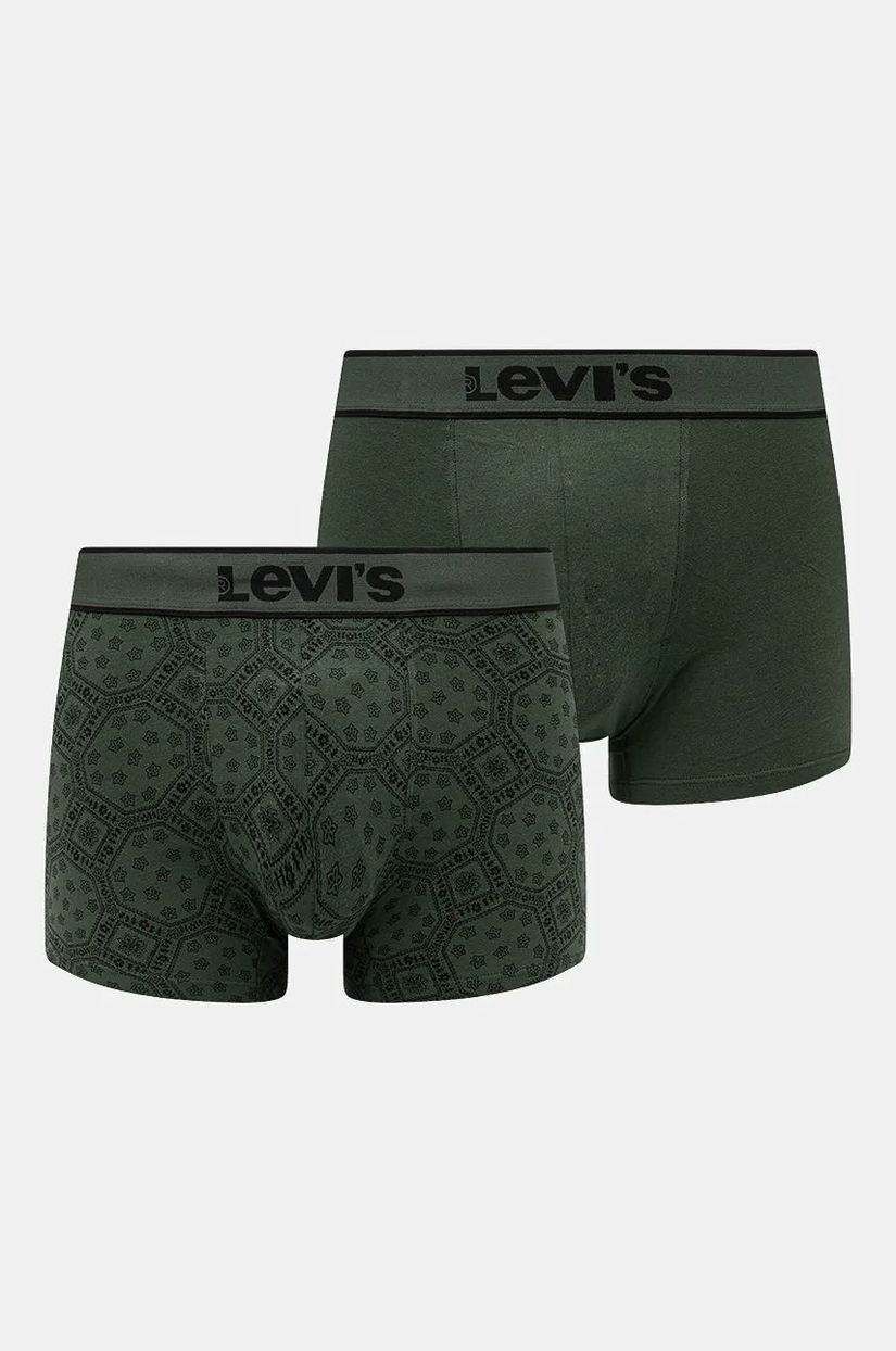 Levi's boxeri 2-pack barbati, culoarea verde, 37149-1032