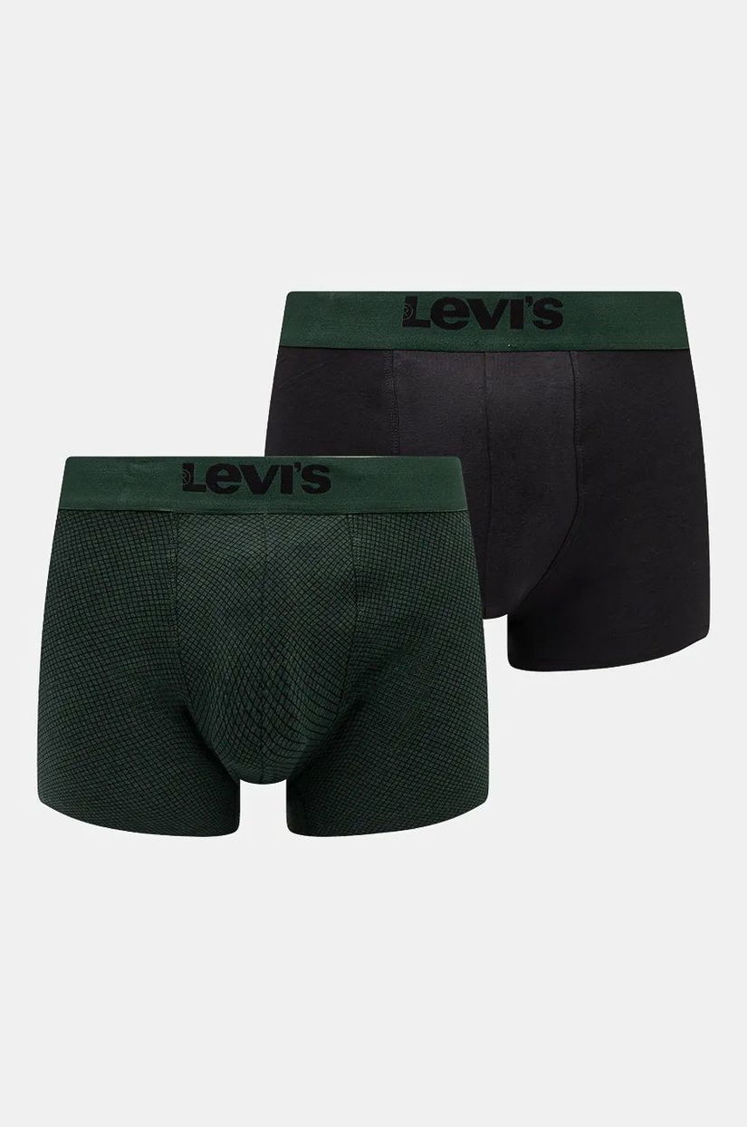 Levi's boxeri 2-pack barbati, culoarea verde, 37149-1023