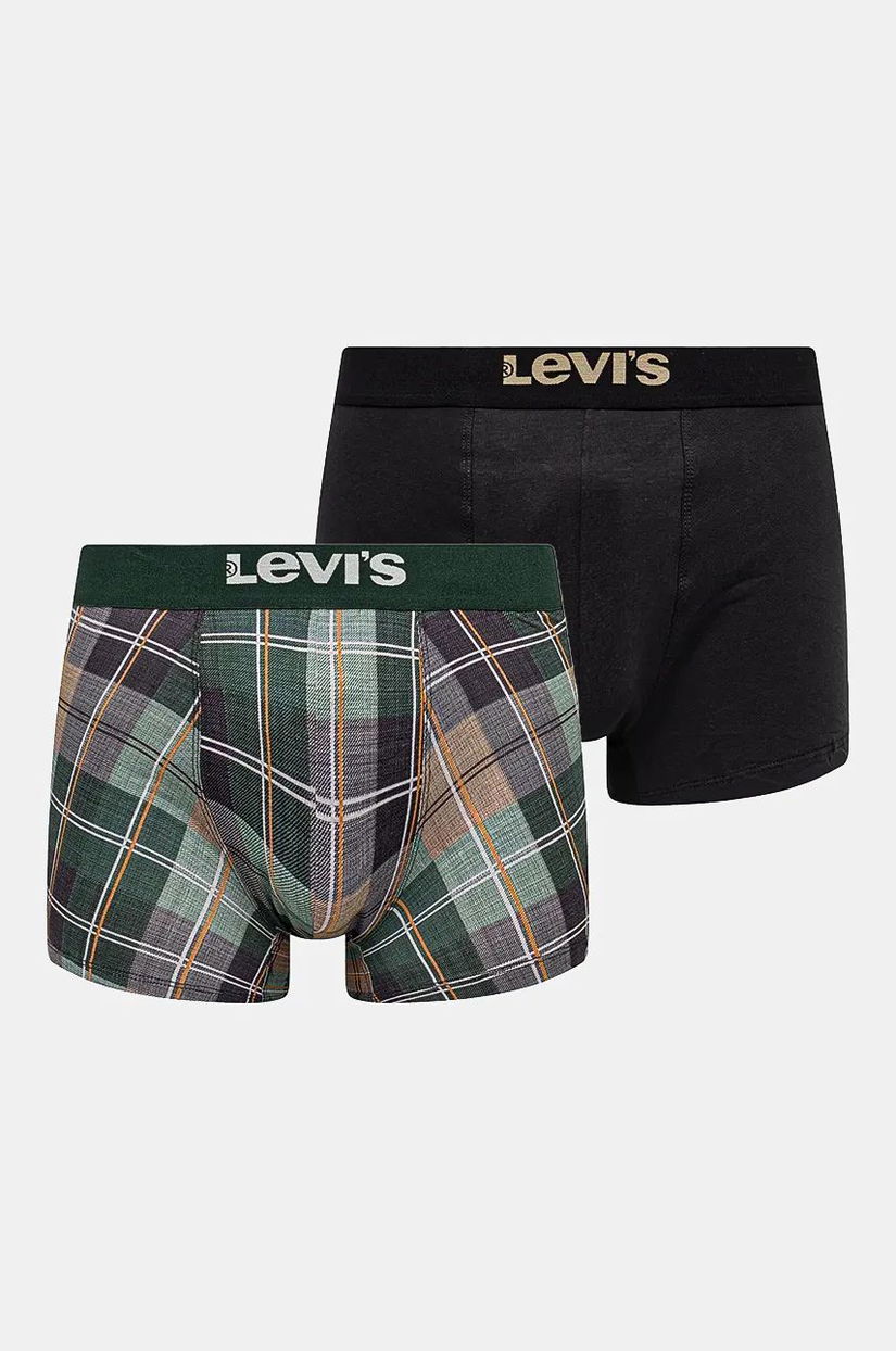 Levi's boxeri 2-pack barbati, culoarea verde, 37149-1021