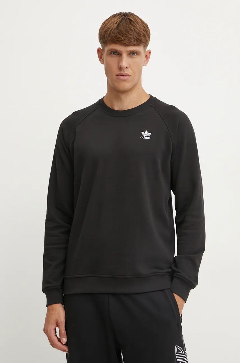 adidas Originals hanorac de bumbac barbati, culoarea negru, neted, IW5792