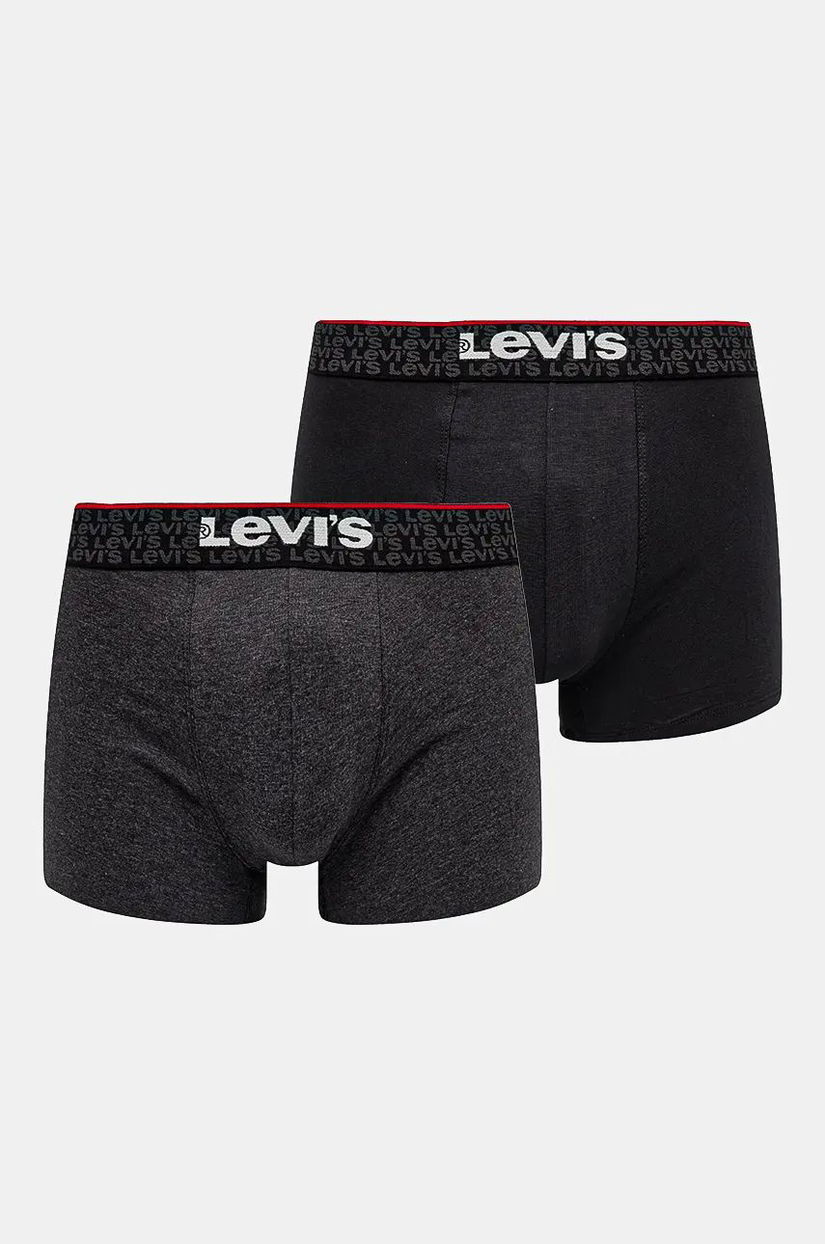 Levi's boxeri 2-pack barbati, culoarea gri, 37149-1013