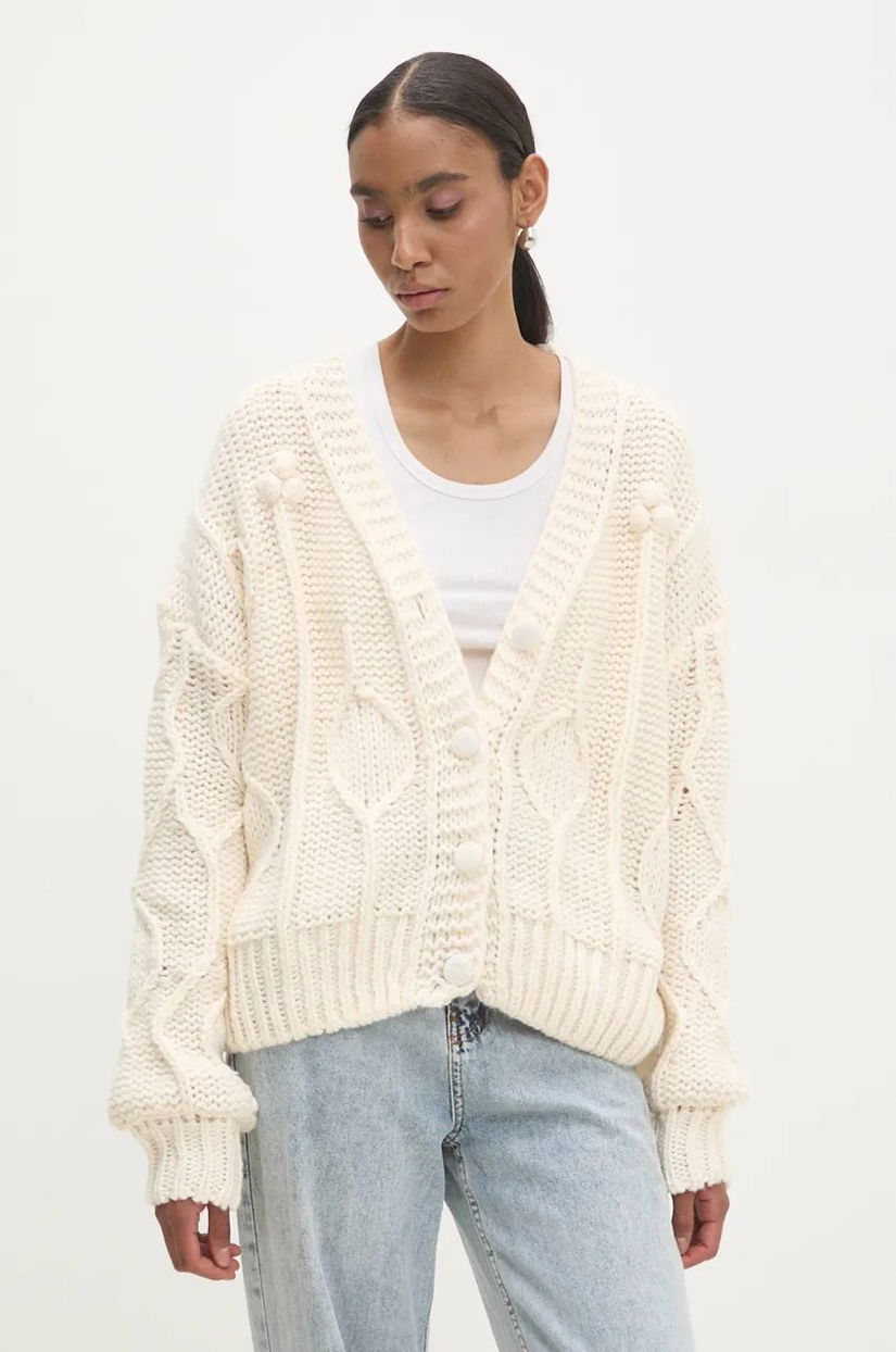 Answear Lab cardigan femei, culoarea bej, călduros