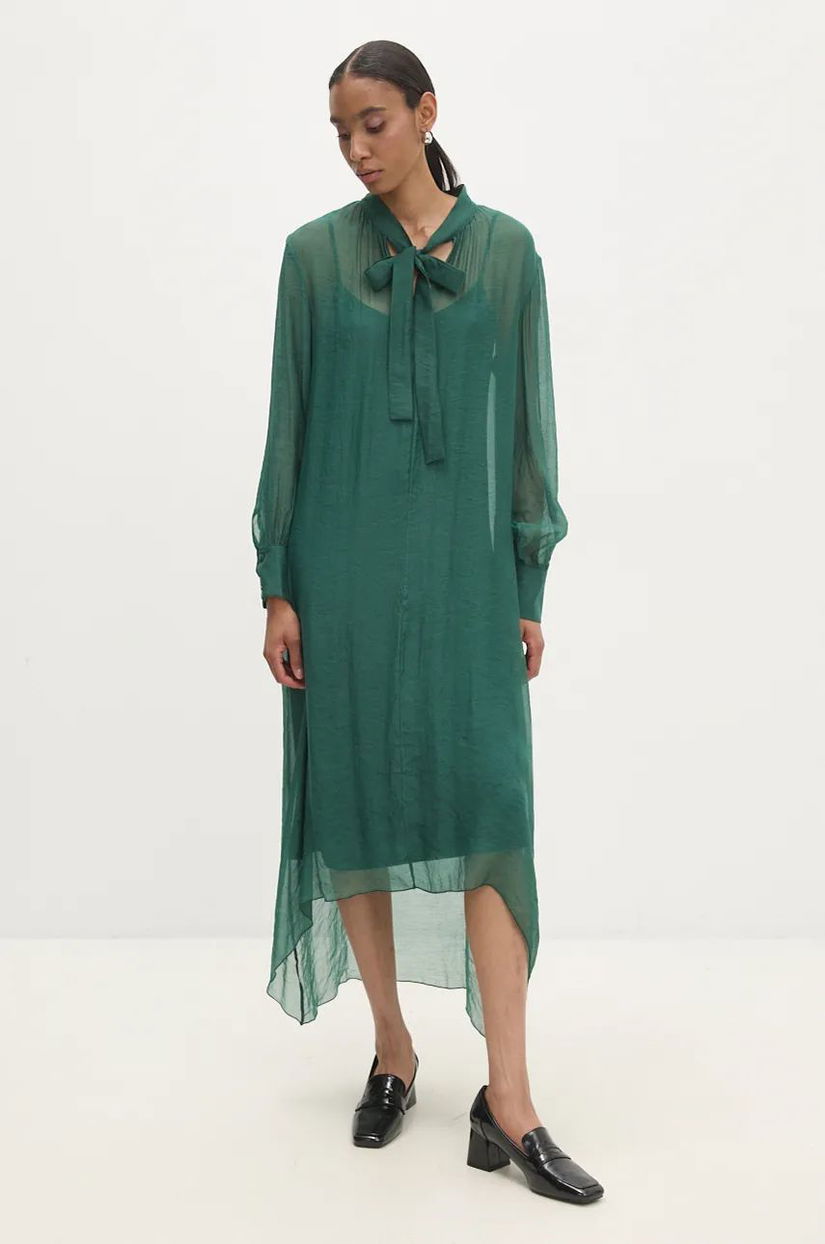 Answear Lab rochie culoarea verde, midi, drept