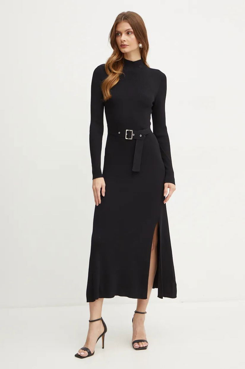 Karl Lagerfeld rochie culoarea negru, maxi, evazati, 246W1321