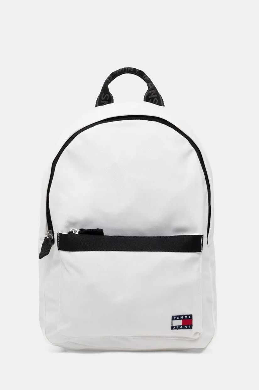 Tommy Jeans rucsac femei, culoarea alb, mare, neted, AW0AW16272