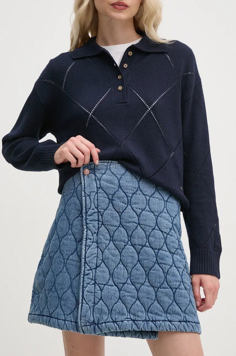 Pepe Jeans fustă MINI SKIRT HW QUILTED mini, evazati, PL901163