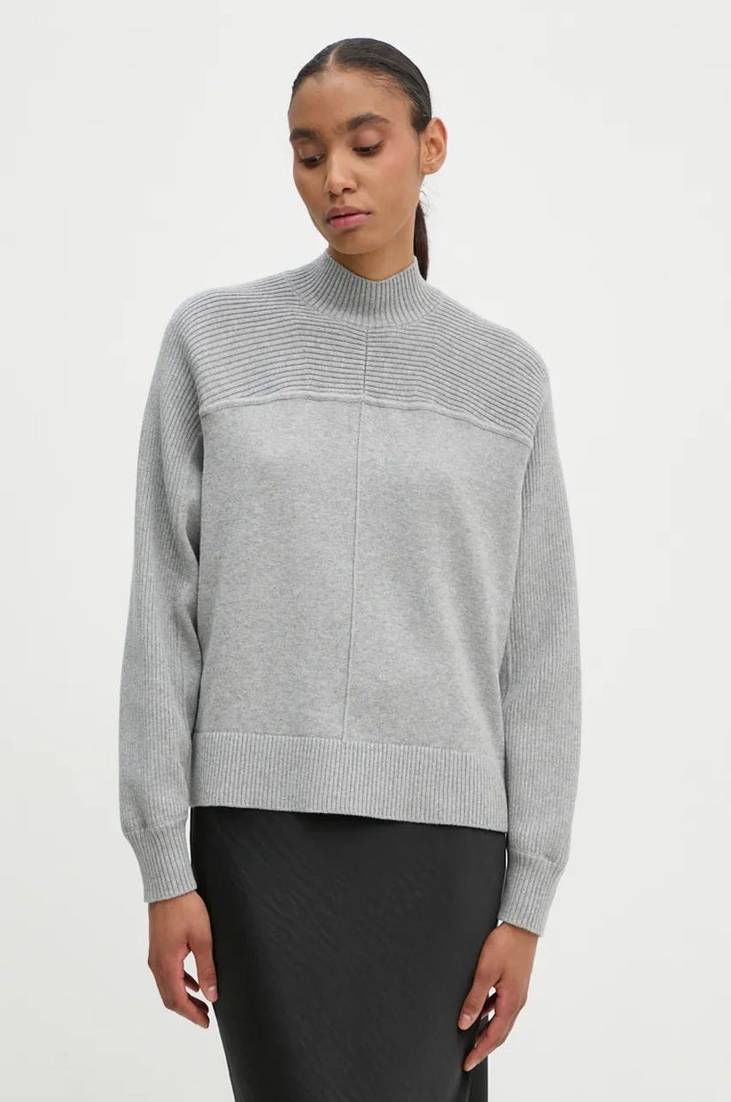 G-Star Raw pulover din amestec de cașmir culoarea gri, cu turtleneck, D25218-D771