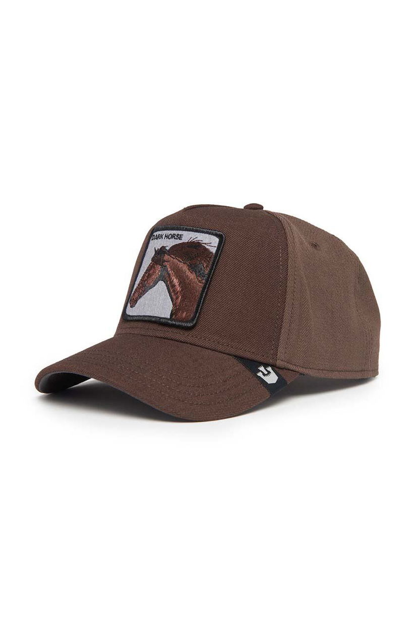 Goorin Bros șapcă de baseball din bumbac Dark Horse Field 100 culoarea maro, cu imprimeu, 101-1456