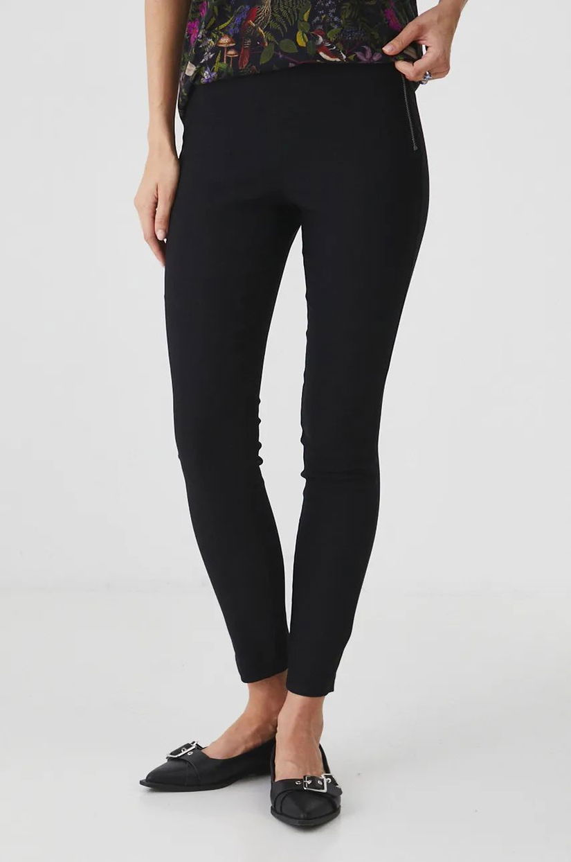 Medicine pantaloni femei, culoarea negru, mulata, high waist