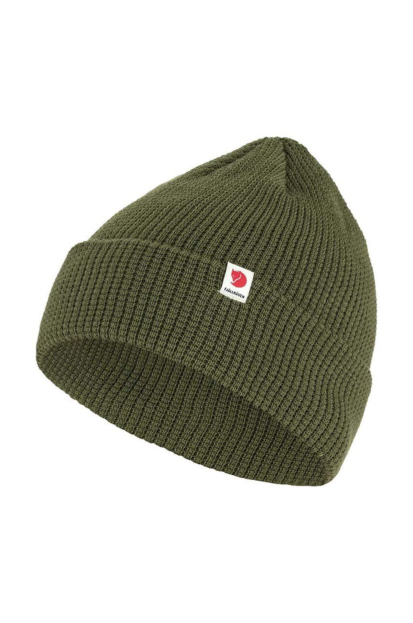 Fjallraven căciulă Tab culoarea verde, din tricot gros F84767.677