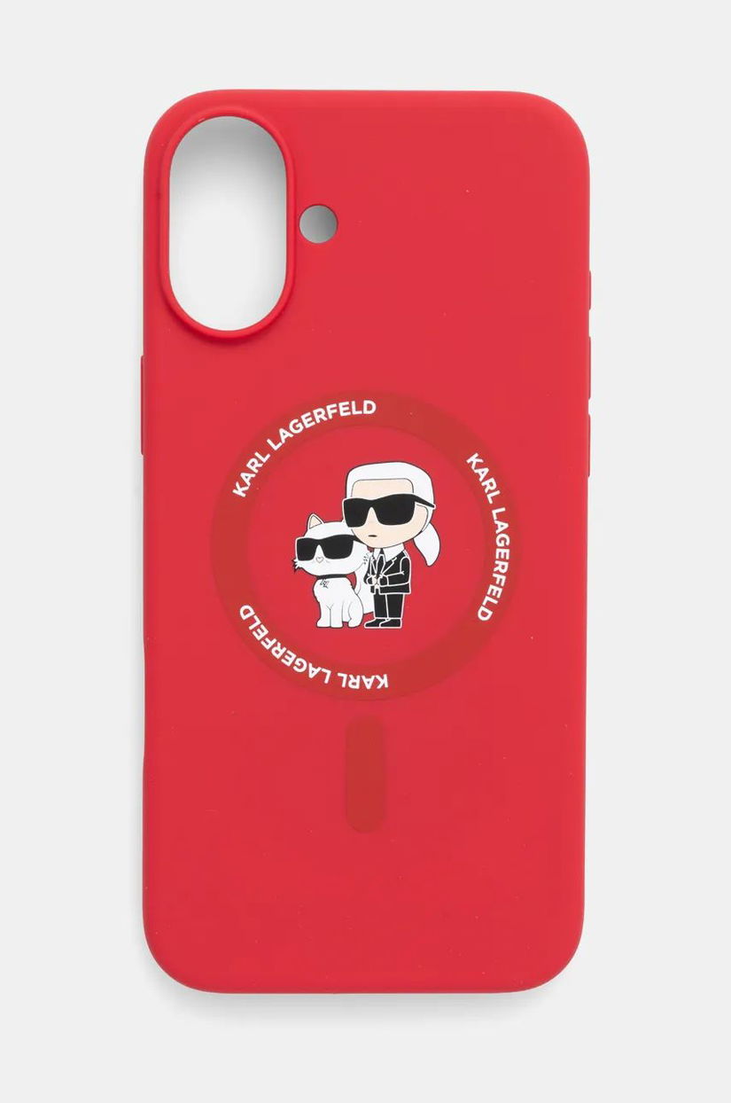 Karl Lagerfeld etui pentru telefon iPhone 16 Plus 6.7 culoarea rosu, KLHMP16MSCMKCRHR