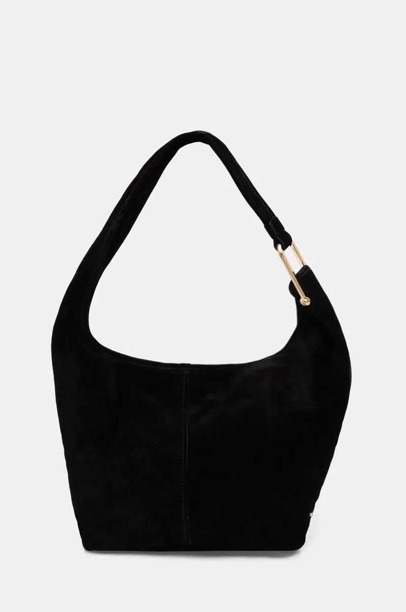 MICHAEL Michael Kors geanta de mana din piele intoarsa culoarea negru, 30F4G2YL6S