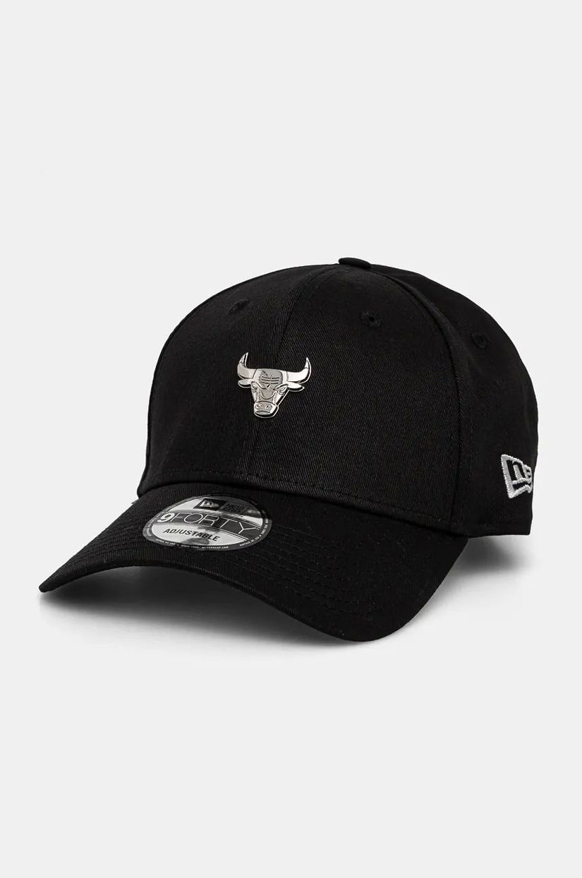 New Era șapcă de baseball din bumbac CHICAGO BULLS culoarea negru, cu imprimeu, 60565153