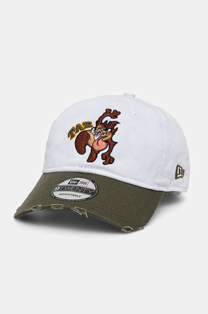 New Era șapcă de baseball din bumbac TAZ culoarea alb, modelator, 60565324