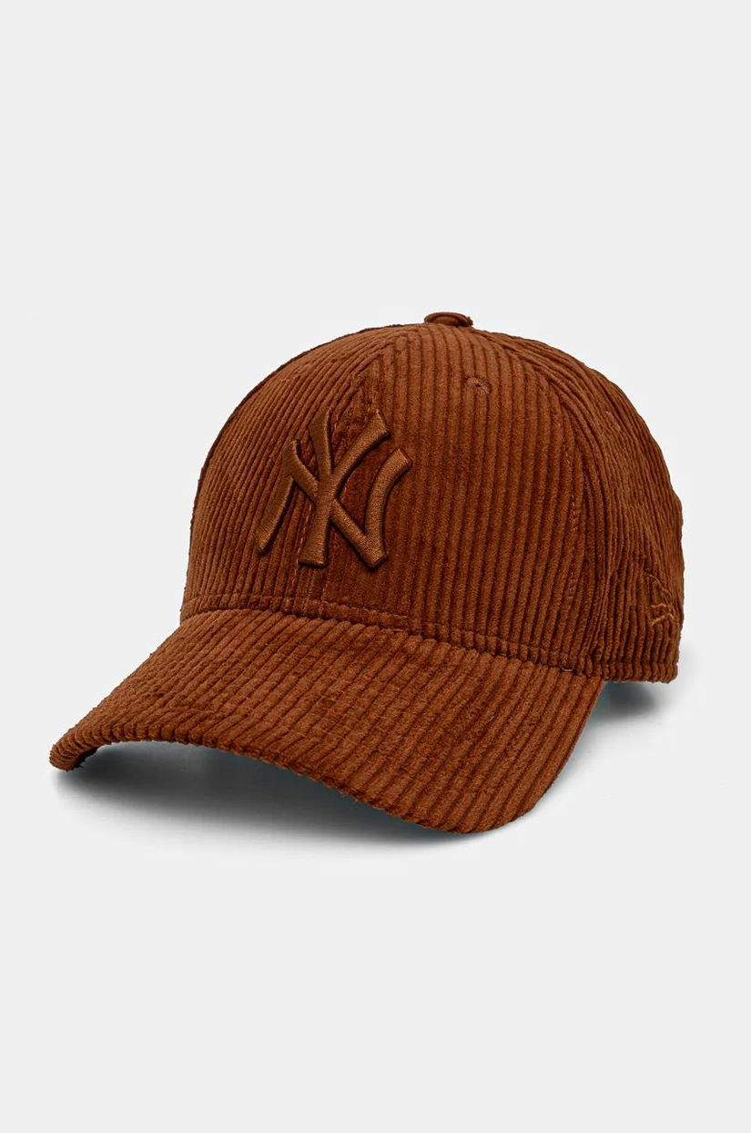 New Era șapcă de baseball din bumbac NEW YORK YANKEES culoarea maro, cu imprimeu, 60565330