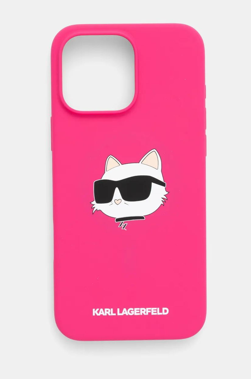 Karl Lagerfeld etui pentru telefon iPhone 16 Pro Max 6.9 culoarea roz, KLHMP16XSCHPPLF