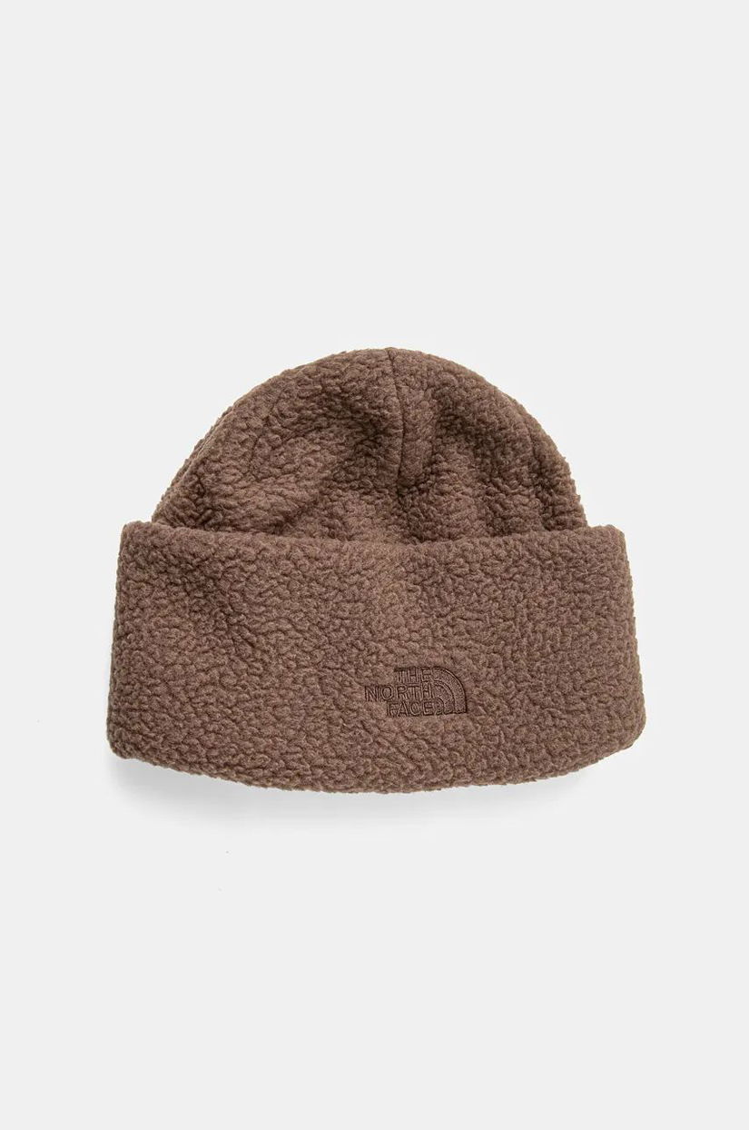 The North Face beanie cu doua fete Cragmont Reversible Beanie culoarea maro, din tricot gros, NF0A888387I1