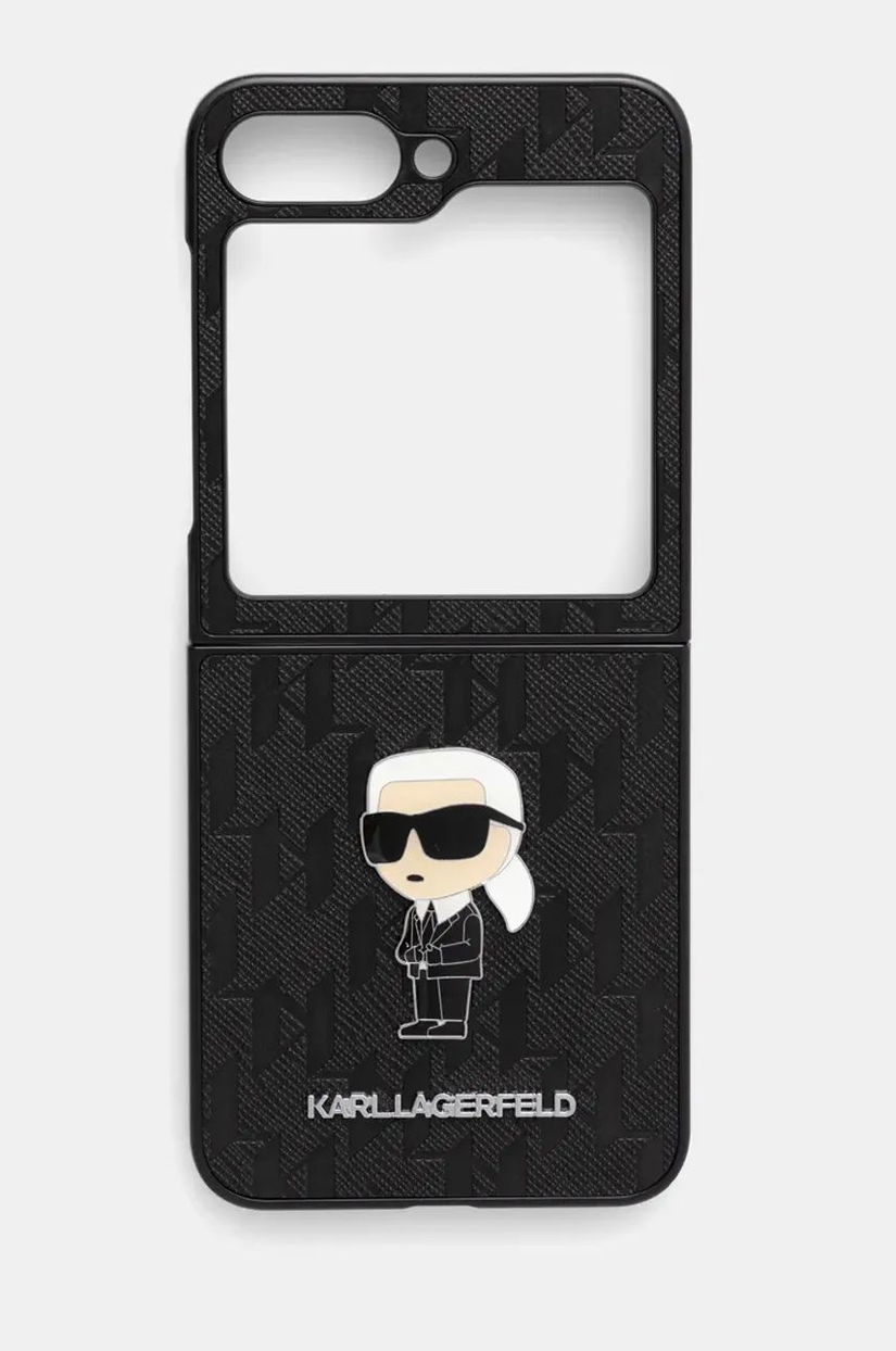 Karl Lagerfeld etui pentru telefon Z Flip6 F741 culoarea negru, KLHCZF6SAPKINPK