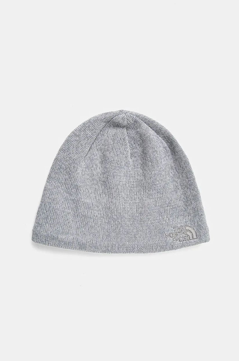 The North Face caciula din amestec de lana Jim Beanie culoarea gri, din tesatura neteda, NF0A8CQ2DYX1