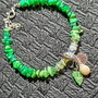 Bratara argint, opal de foc etiopian brut gradient degrade ombre charm boho chic trendy cadou - Transport gratuit