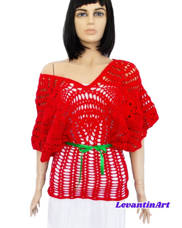 Bluza rosie pentru femei. Diferite culori. Bluza vara handmade. LA COMANDA