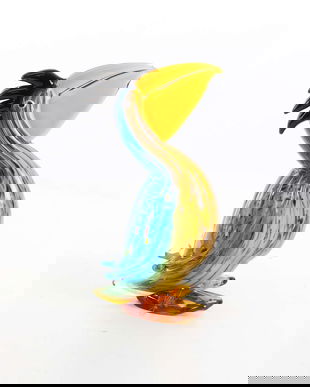 Pelican-figurina din sticla Murano
